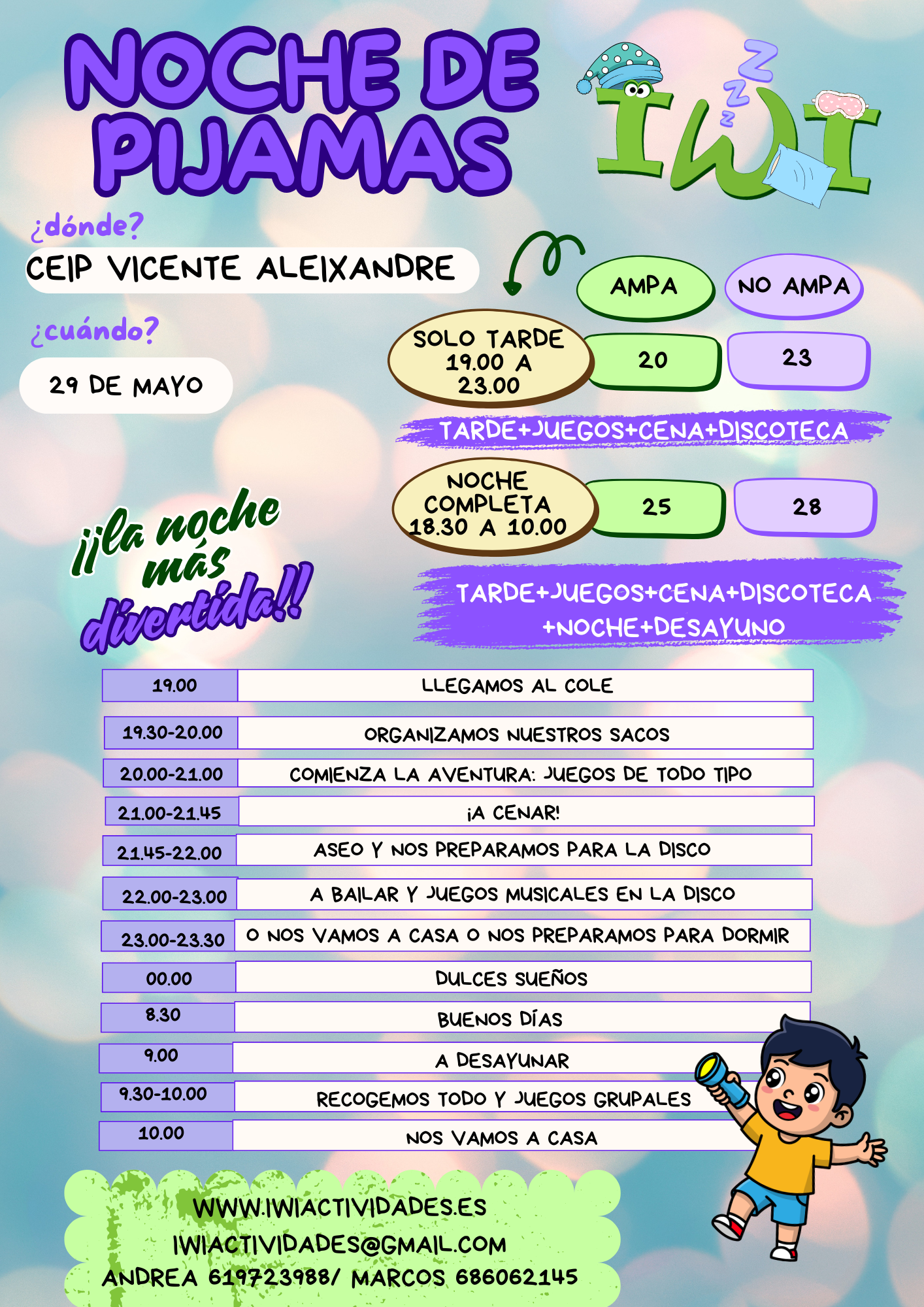 NOCHE DE PIJAMAS CEIP VICENTE ALEIXANDRE DE VALDEMORO